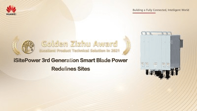 iSitePower 3-го поколения от China Mobile и Huawei завоевывает Golden Zizhu Award 2021